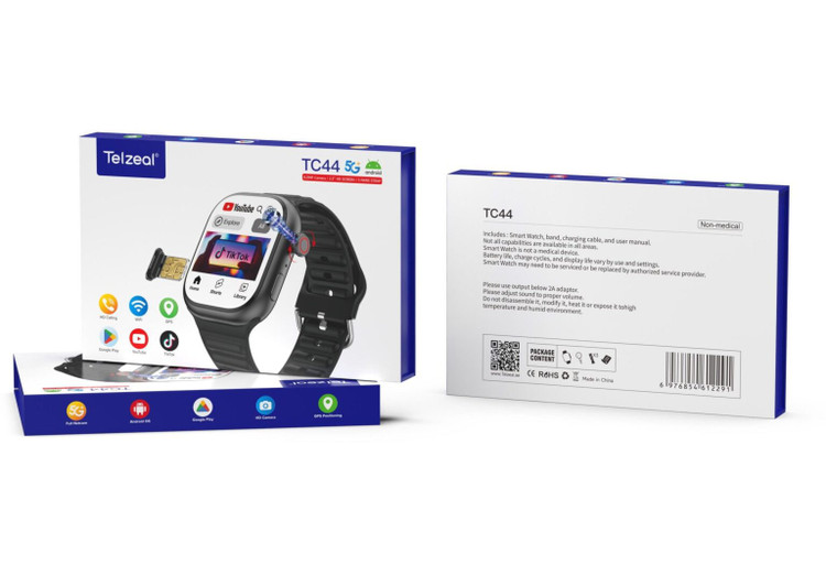 ساعت هوشمند Telzeal TC44 سیم کارت خور با حافظه ۶۴ گیگ و رم ۶ گیگابایت