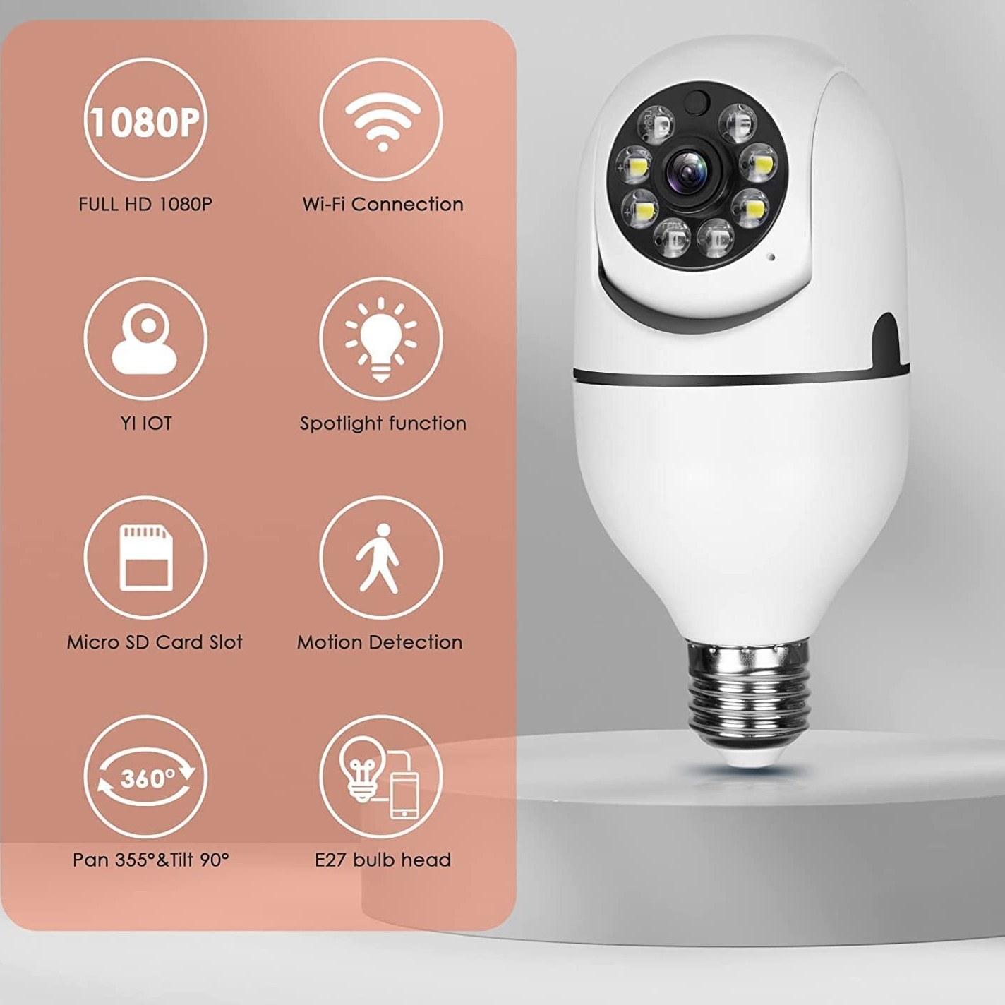 دوربین مدار بسته لامپی چرخشی Z-IOT CAM