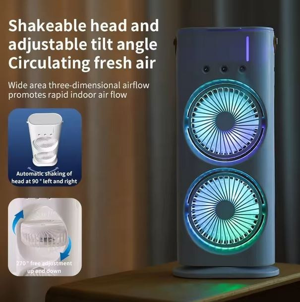 پنکه مه پاش دو طرفه شارژی مدل Double Ended Spray Fan