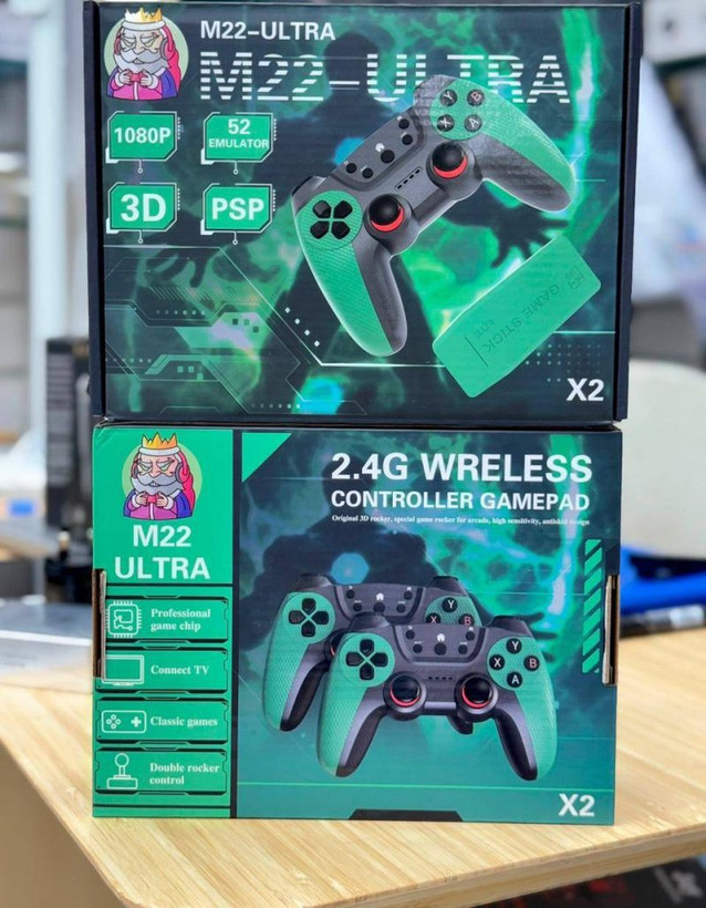 کنسول بازی M22 Ultra ظرفیت ۶۴ گیگابایت با دو دسته بیسیم