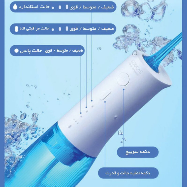 واترجت دهانشوی شیائومی مدل SOOCAS Portable Oral Irrigator W3 Pro