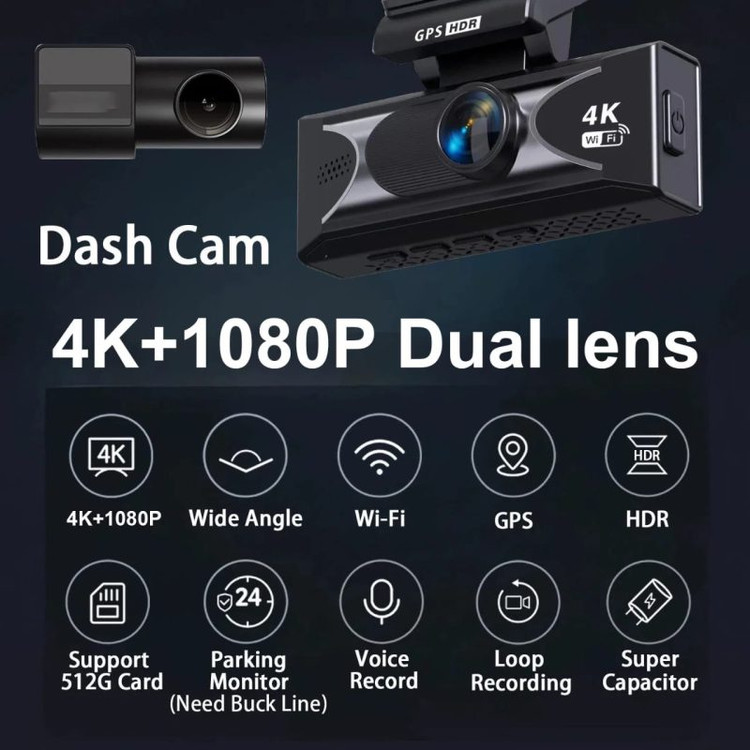 دوربین خودرو DISCOVERY کیفیت ULTRA HD 4K با جی پی اس